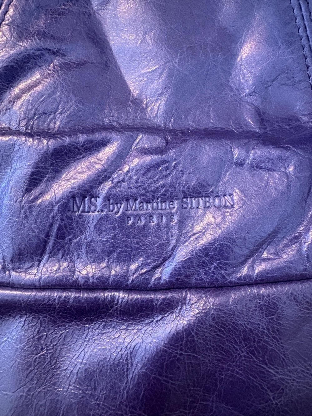 Soft Purple Leather Hobo Shoulder Bag - Picture 2 of 5